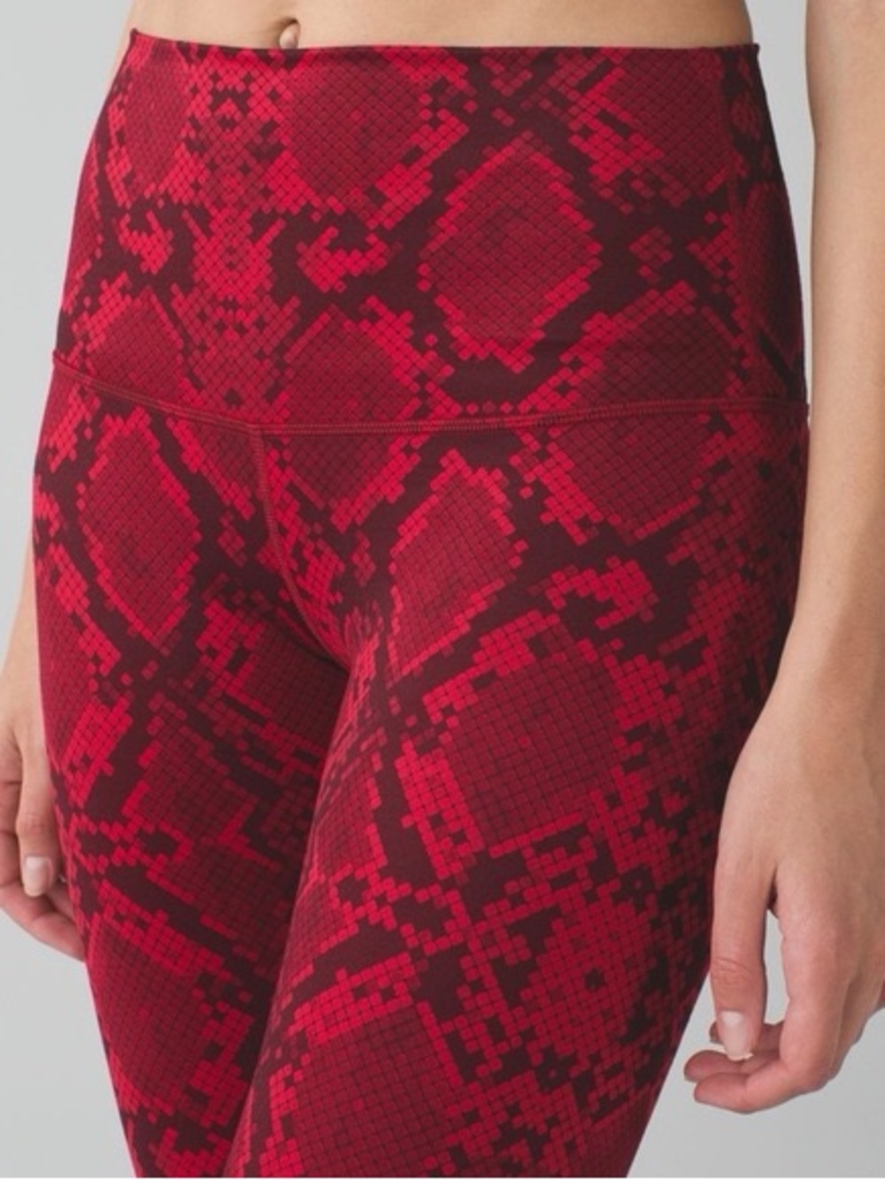lululemon athletica Red Snake-Texture Leggings